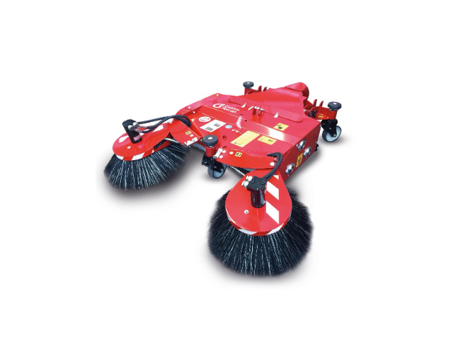 Two-stage collection sweeper